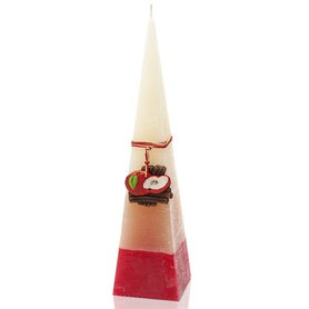 BARTEK CANDLES svíčka pyramida 80x330 mm Rustic Cinnamon with Apple