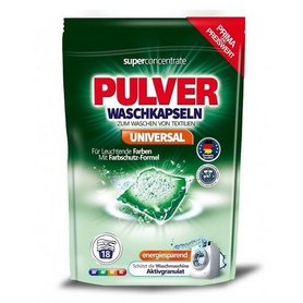 PULVER Universal Práškové kapsle na praní univerzální 18 ks