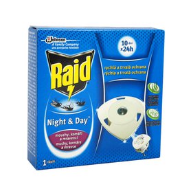 RAID Night and Day proti mouchám, komárům a mravencům pro den i noc 1 náplň