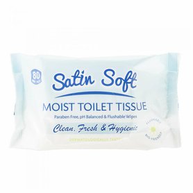 SATIN SOFT Vlhčený toaletní papír 80 ks