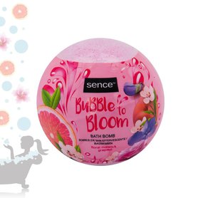 SENCE Šumivá bomba do koupele Bubble to bloom - Floral touch & grapefruit 120g