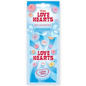 SWIZZELS Love hearts Papírová vůně do auta Blue Candy Floss