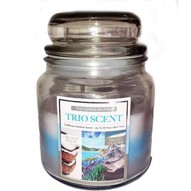 THE CANDLE FACTORY trio Svíčka se třemi vůněmi - Coconut beach, coastal mist, frozen glacier 340g