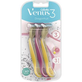 GILLETTE Venus 3 Dámské holicí strojky Dragonfruit 3 ks