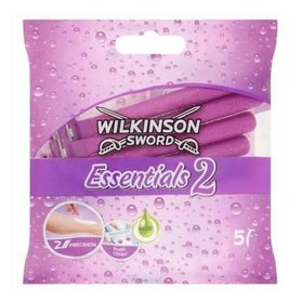 WILKINSON Essentials 2 Jednorázové holicí strojky fialové 5 ks