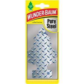 WUNDER-BAUM Papírová vůně do auta - stromeček Pure Steel