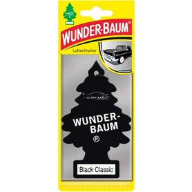 WUNDER-BAUM Papírová vůně do auta - stromeček Black Classic