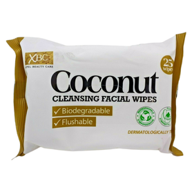 XBC Čistící vlhčené ubrousky na obličej Coconut 25 ks
