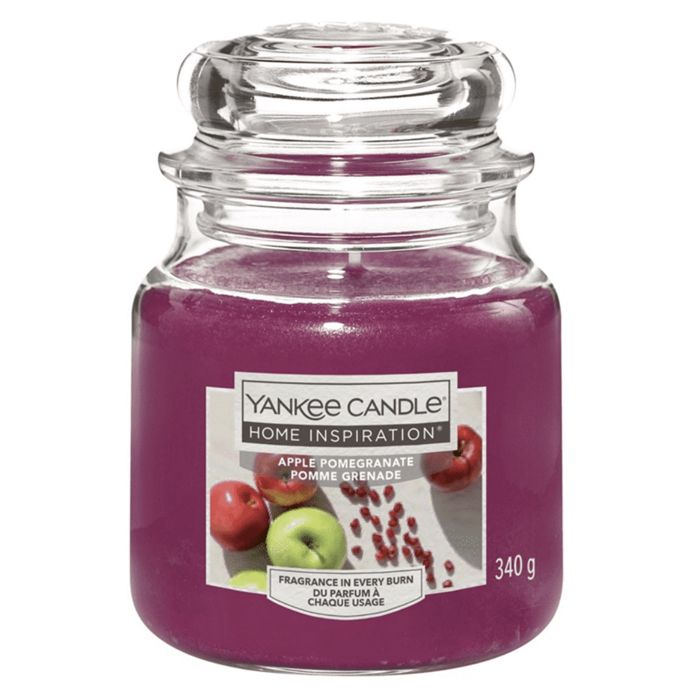 YANKEE CANDLE Střední svíčka ve skle Apple & Pomegranate 411 g