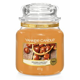YANKEE CANDLE Střední svíčka ve skle Golden Chestnut 411 g