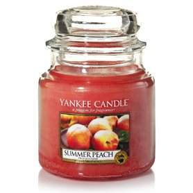 YANKEE CANDLE Střední svíčka ve skle Summer Peach 411 g