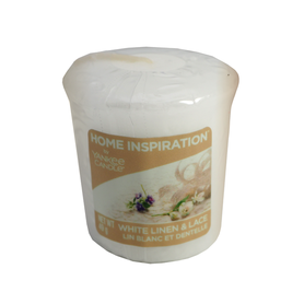 YANKEE CANDLE Votivní svíčka White Linen & Lace 49 g